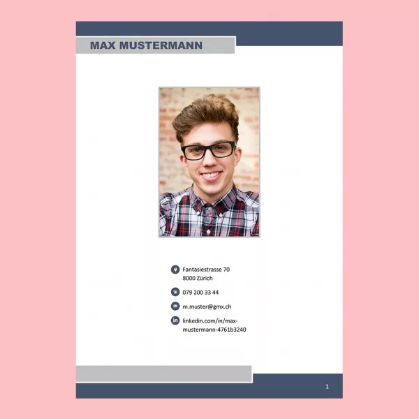 Standard-Lebenslauf 1, Lebenslauf-Layout 1, Lebenslauf-Design 1