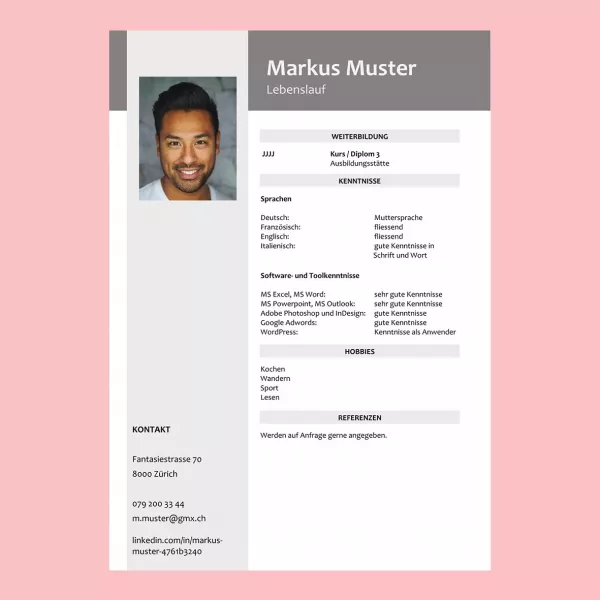 Lebenslauf-Layout 22, Lebenslauf-Design 22