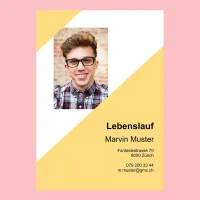 Lebenslauf für Lehrstelle – Schüler Vorlage Nr. S4