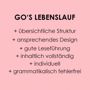 Expertentipps Go's für Lebenslauf