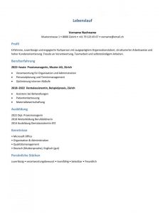 Muster Lebenslauf