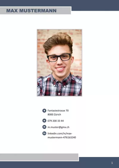 Standard-Lebenslauf 1, tabellarischer Lebenslauf 1, klassischer Lebenslauf 1, Lebenslauf Layout 1, Lebenslauf Design 1